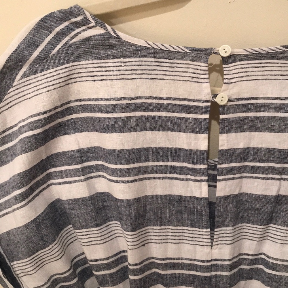 Madewell Blue + White Striped Romper